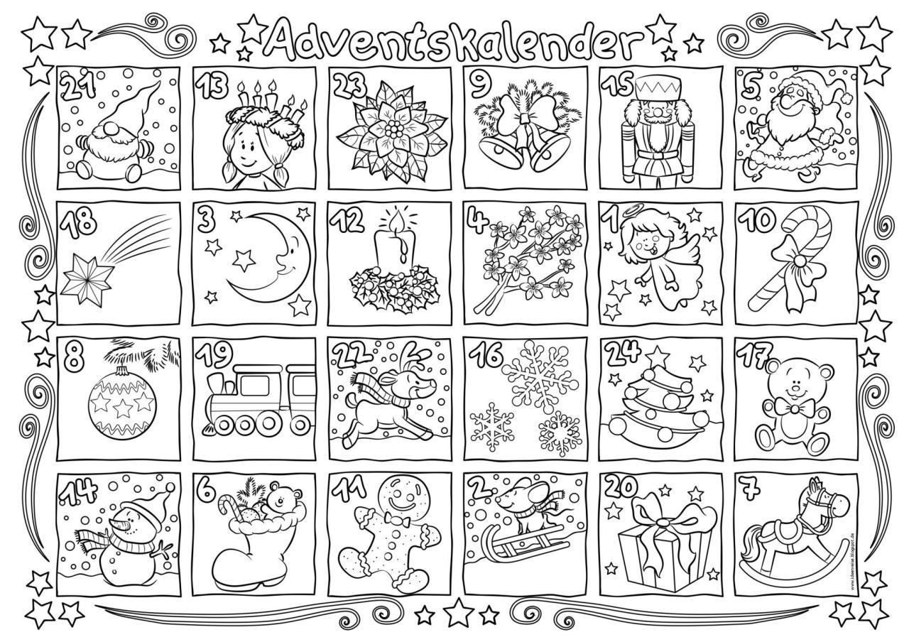 Ein Fenster in die Fantasie: Die Magie des Adventskalenders zum Ausmalen