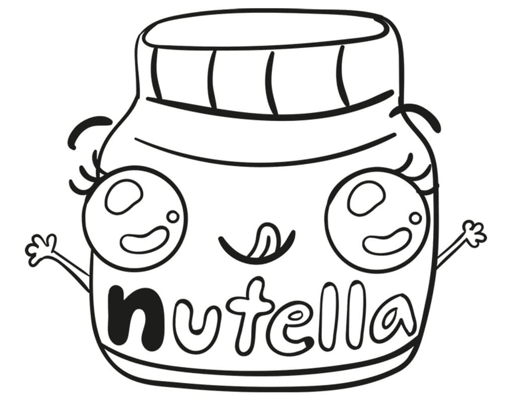 Ausmalbilder Kawaii Nutella: Ein süßer Weg, die Kreativität zu entfesseln