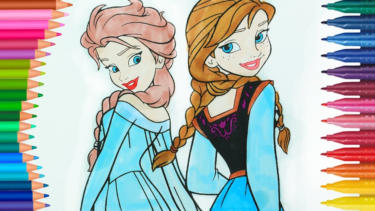 Die Magie des Zeichnens: Anna und Elsa bringen Farbe ins Leben