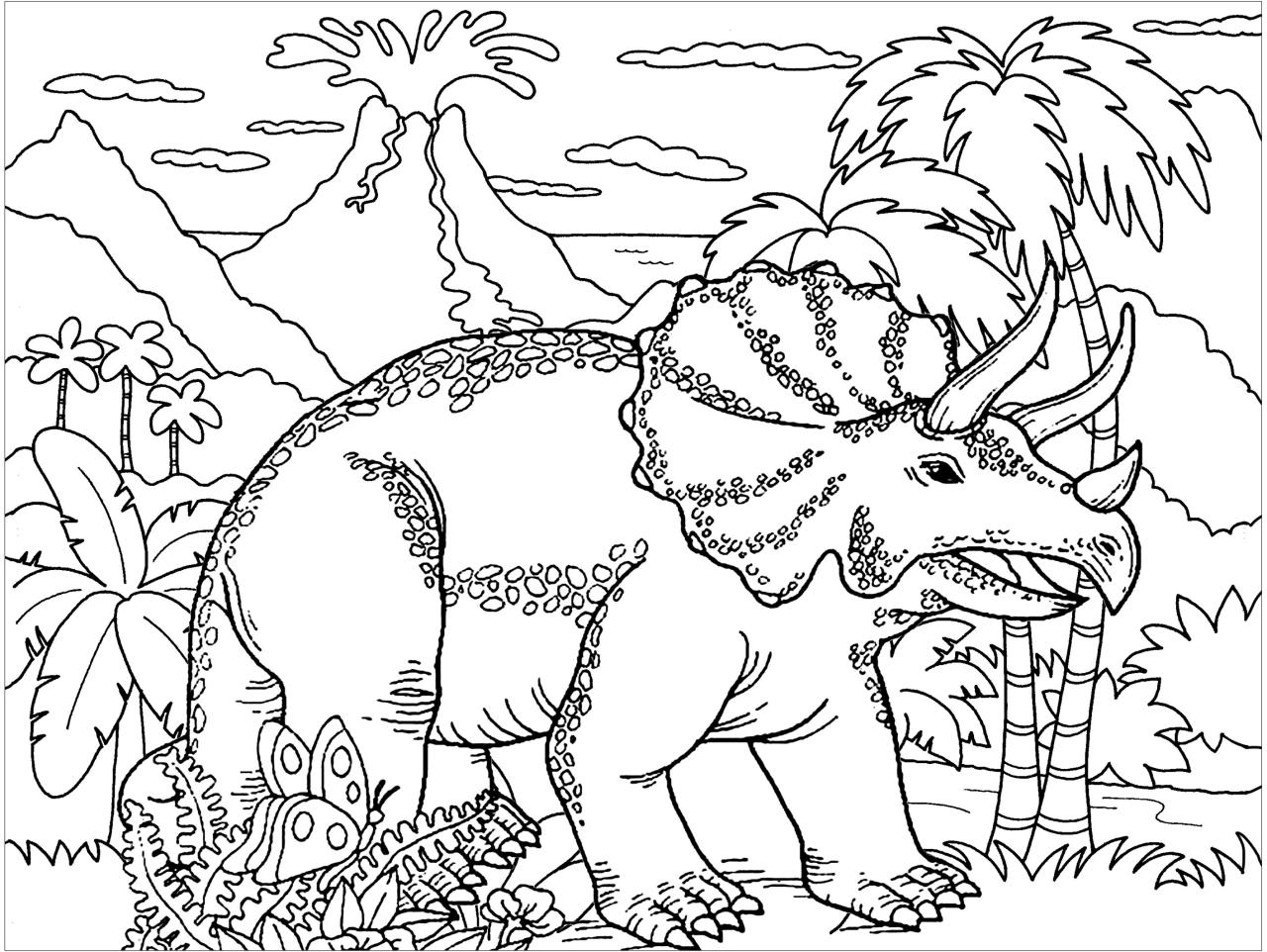 Triceratops: Ein Malbuch-Abenteuer für kleine Künstler